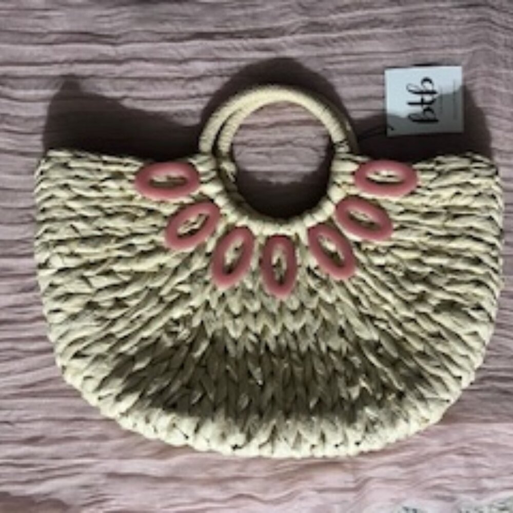 Beyond the Beach Tote Bag Womens Camille Pure Straw Handbag